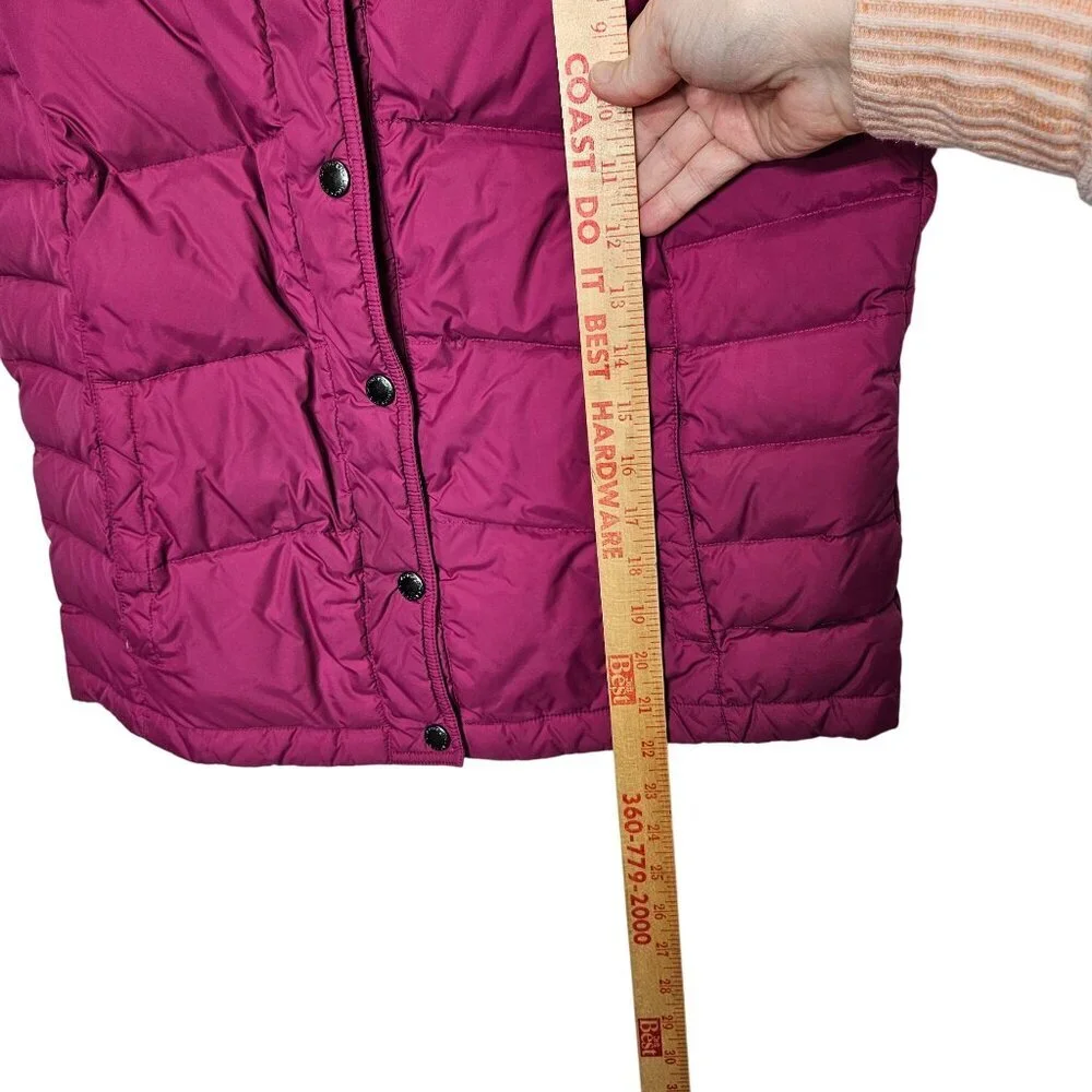Lands End Womens Down Puffer Vest S‎ Pink Nylon & Polyester Insulated Outerwear